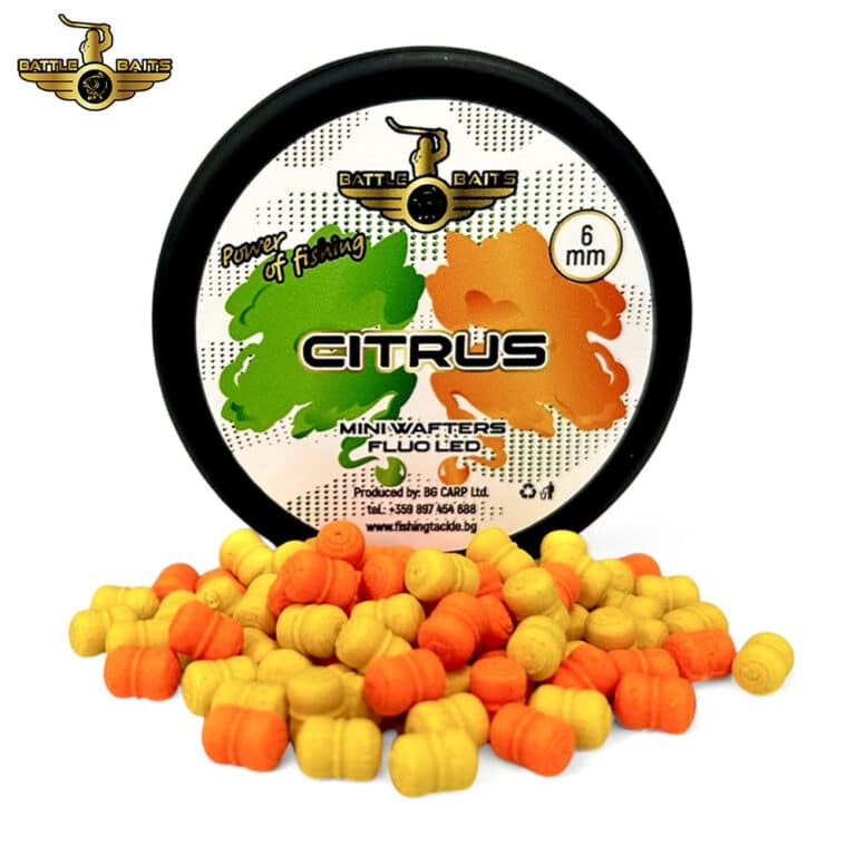 Battle Baits Mini Wafters Fluo LED Citrus 6mm дъмбели